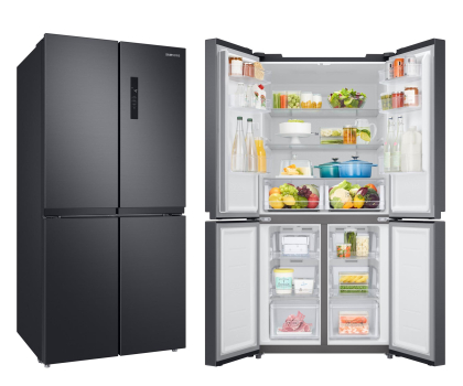 Lodówka Side by Side Lodówka Samsung RF48A400EB4 EO Multidoor No Frost 179,3cm Grafitowa Stal Kostkarka Twistowa AI 488L